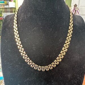 Gold-Tone Choker Necklace Wedding Jewelry Secure Clasp